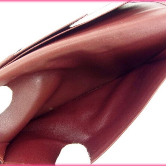 Cartier Wallet Purse Long Wallet Mastline Red Woman Authentic Used - Picture 4 of 4